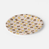 Pina Colada Pineapple Coconut Dogs Pattern Papieren Bordje (Gekanteld)