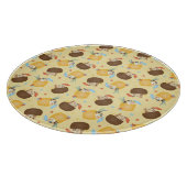 Pina Colada Pineapple Coconut Dogs Pattern Snijplank (Hoek)