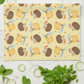 Pina Colada Pineapple Coconut Dogs Pattern Theedoek (Gevouwen)