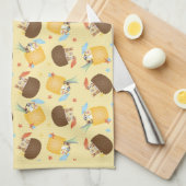 Pina Colada Pineapple Coconut Dogs Pattern Theedoek (Quarter Fold)