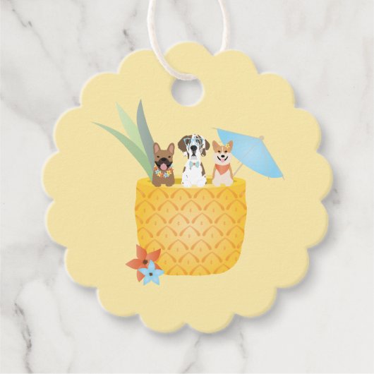Pina Colada Pineapple Dogs Bedankjes Labels (Voorkant)