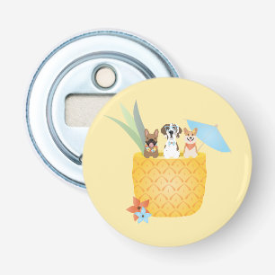 Pina Colada Pineapple Dogs Button Flesopener
