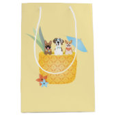 Pina Colada Pineapple Dogs Medium Cadeauzakje (Voorkant)