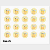 Pina Colada Pineapple Dogs Ronde Sticker (Vel)
