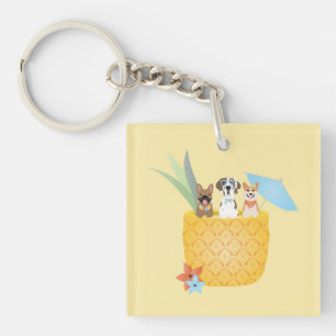 Pina Colada Pineapple Dogs Sleutelhanger