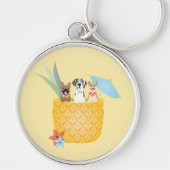 Pina Colada Pineapple Dogs Sleutelhanger (Voorkant)