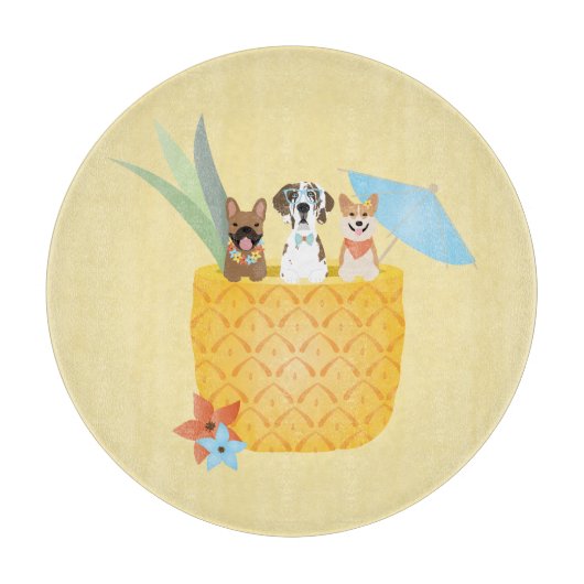 Pina Colada Pineapple Dogs Snijplank (Voorkant)