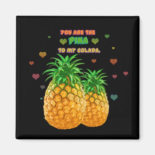 Pina Colada Pineapple Magneet (Voorkant)
