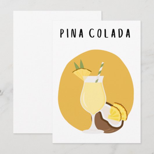 Pina Colada-poster klein formaat (Voorkant / Achterkant)