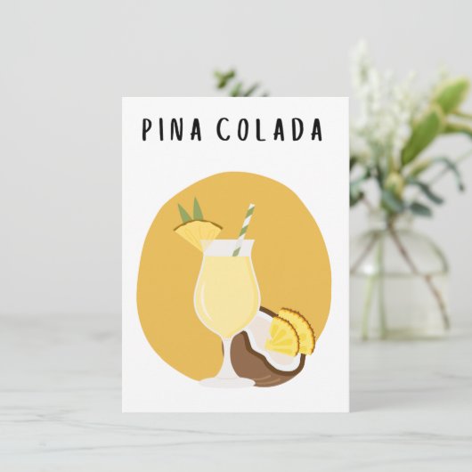 Pina Colada-poster klein formaat (Staand voorkant)