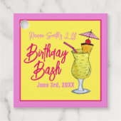 Piña Colada Puerto Ricaanse ananas cocktail party Bedankjes Labels (Voorkant)