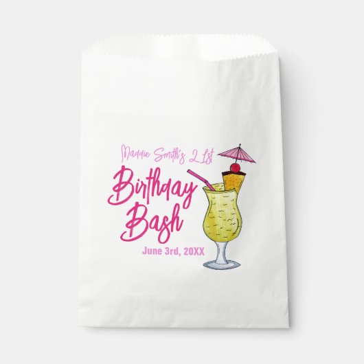 Piña Colada Puerto Ricaanse ananas cocktail party Bedankzakje (Voorkant)