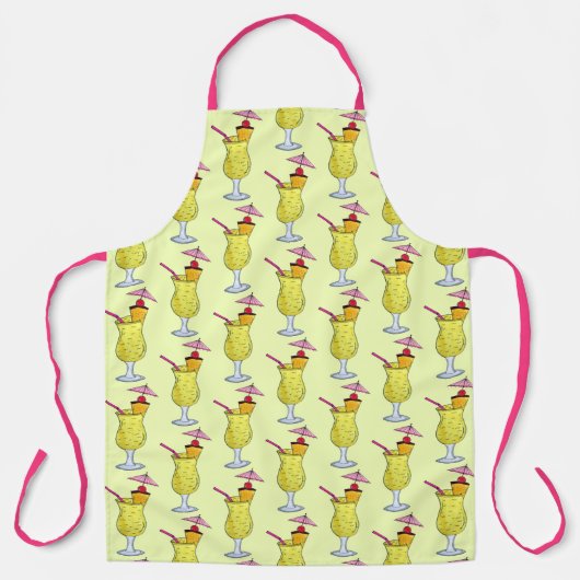 Piña Colada Puerto Ricaanse Drink van Tropische co Schort (Voorkant)