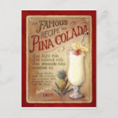 Pina colada recept briefkaart (Voorkant)
