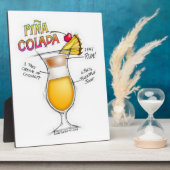 PINA COLADA RECEPT COCKTAIL KUNST FOTOPLAAT (Zijkant)