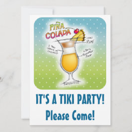PINA COLADA RECEPT COCKTAIL KUNST KAART