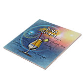 Pina Colada Recipe Bar Blue Tegeltje (Zijkant)