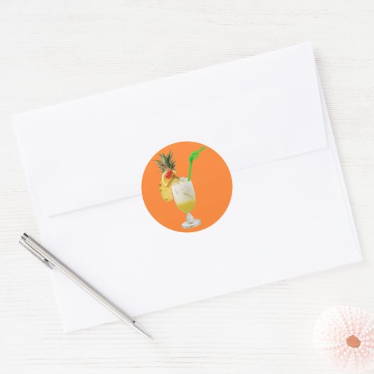 Pina Colada Ronde Sticker (Envelop)
