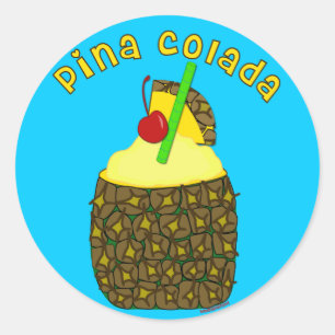 Pina Colada Ronde Sticker