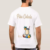 Piña Colada T-Shirt – Tropical Rum Cocktail (Achterkant)