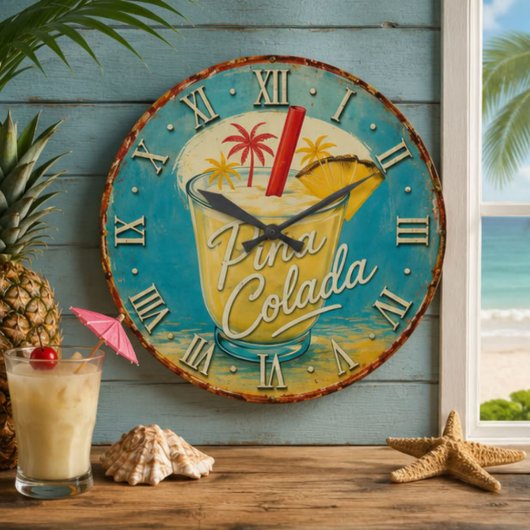 Piña Colada Tropical Cocktail Beach Grote Klok