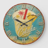 Piña Colada Tropical Cocktail Beach Grote Klok (Voorkant)