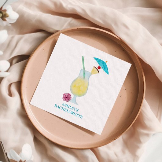 Piña Colada Tropical Wedding Bachelorette Servet