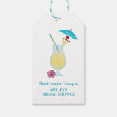 Piña Colada Tropical Wedding Vrijgezellenfeest Cadeaulabel (Voorkant)