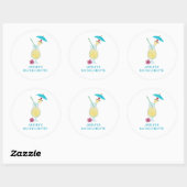 Piña Colada Tropical Wedding Vrijgezellenfeest Ronde Sticker (Vel)