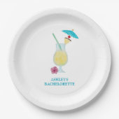 Piña Colada Tropisch Trouw Bruidsfeest  Papieren Bordje (Voorkant)