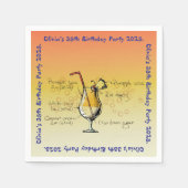 Pina Colada verjaardagsfeestje Servet (Voorkant)