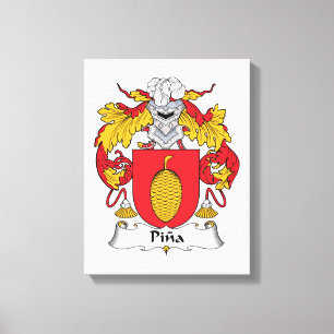 Pina Family Crest Canvas Afdruk