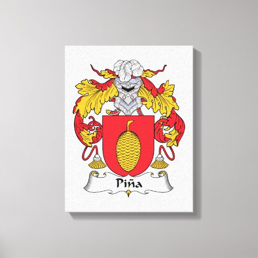 Pina Family Crest Canvas Afdruk (Voorkant)