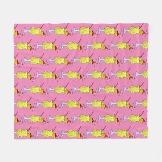 Pina Piña Colada Puerto Rican Pineapple Cocktail Fleece Deken (Voorkant (Horizontaal))