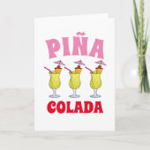 Pina Piña Colada Puerto Rican Pineapple Cocktail Kaart (Voorkant)