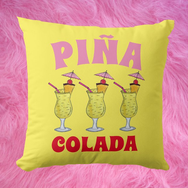 Pina Piña Colada Puerto Rican Pineapple Cocktail Kussen (Piña Colada Pillow)
