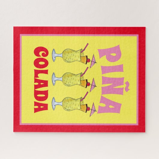 Pina Piña Colada Puerto Rican Pineapple Cocktail Legpuzzel (Horizontaal)