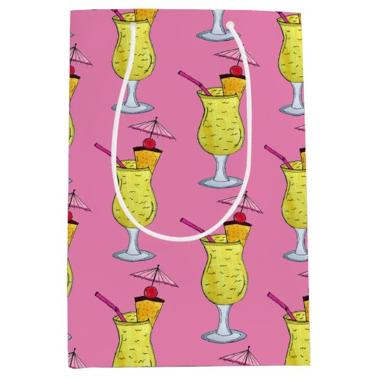 Pina Piña Colada Puerto Rican Pineapple Cocktail Medium Cadeauzakje (Voorkant)