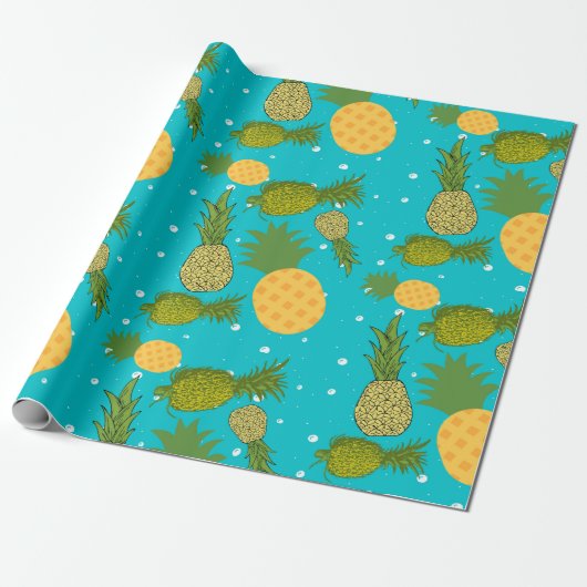 piña , pinaple cadeaupapier (Uitgerold)