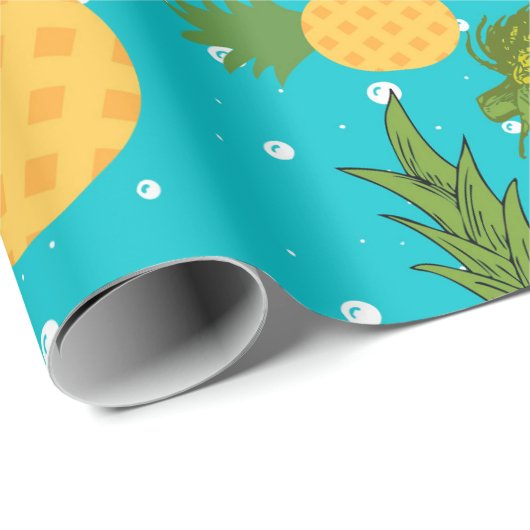piña , pinaple cadeaupapier (Rol Hoek)