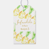 Piña tropical "infundida de amor" personalizada cadeaulabel (Achterkant)