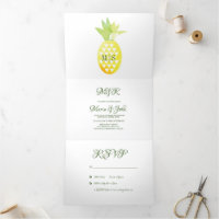 Pina Waterverf Ananas Fruit Tropisch Bruiloft