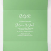 Pina Waterverf Pineapple Fruit Tropic Wedding Drieluik Uitnodiging (Binnenkant midden)