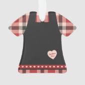 Pinafore jurk gepersonaliseerde volkskunst kerst ornament (achterkant)
