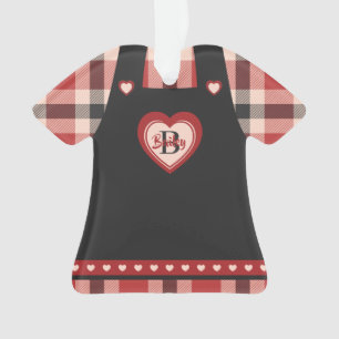 Pinafore jurk gepersonaliseerde volkskunst kerst ornament