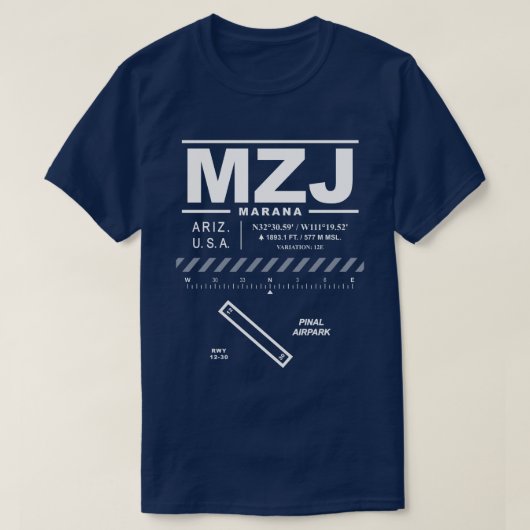 Pinal Airpark MZJ T-shirt (Design voorkant)