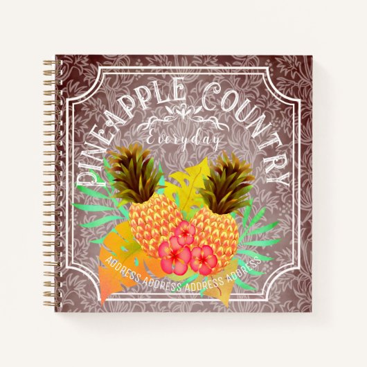 Pinapple Brown met Lijst Notitieboek (Voorkant)