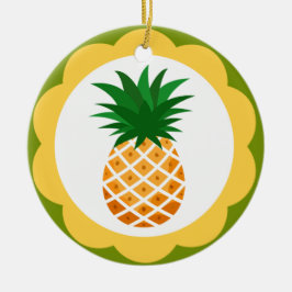 Pinapple en Flamingo Bird Keramisch Ornament