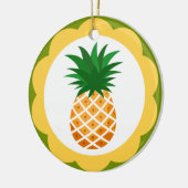 Pinapple en Flamingo Bird Keramisch Ornament (Links)