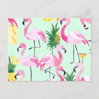 Pinapple Flamingo Briefkaart